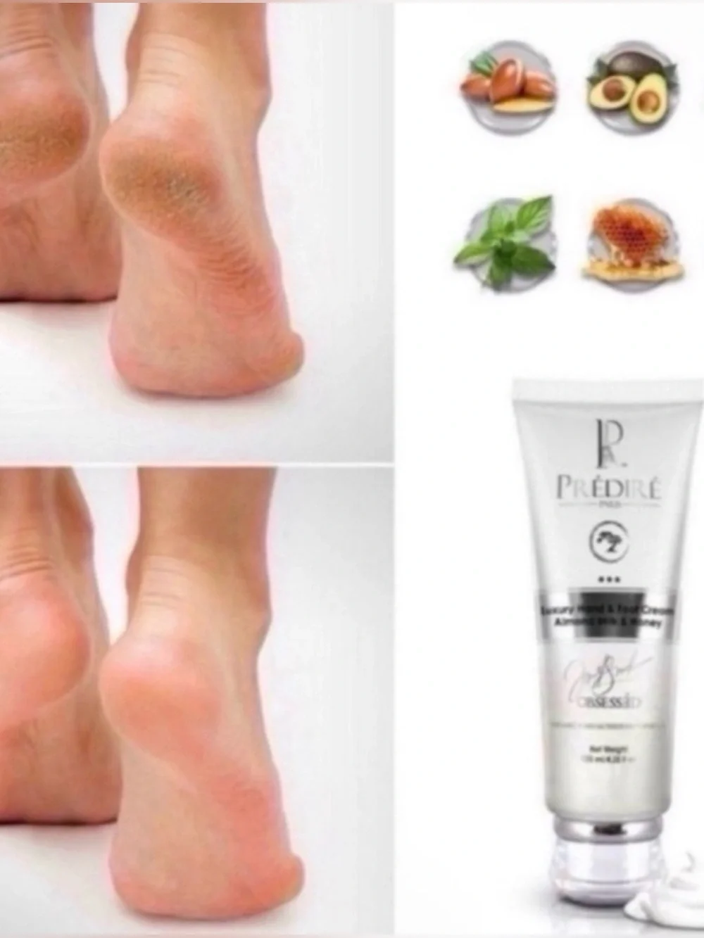 Predire Moroccan Liquid Gold Hand & Foot Cream W/Vitamin E & C ~ Retail $140